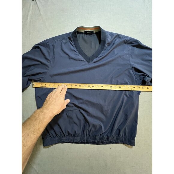 ZegnaS Sport Jacket Windbreaker Mens XL Blue Zip Pockets Long Sleeve Pullover - Picture 6 of 8